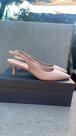 Scarpe tacco basso, color carne