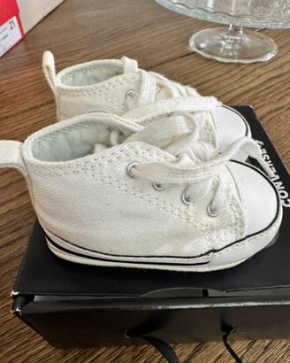 Scarpe neonato converse bianche