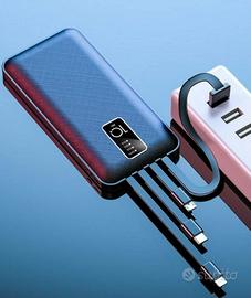 Caricabatterie portatile 20000mAh

con Cavi Neri

