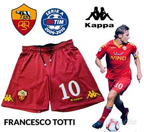 ✅🟡🔴 PANTALONCINI AS ROMA TOTTI 2009/2010 KAPPA M