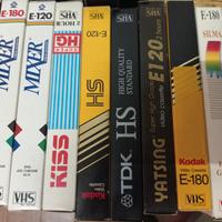 VHS per registrazione video, usati ma cancellabili