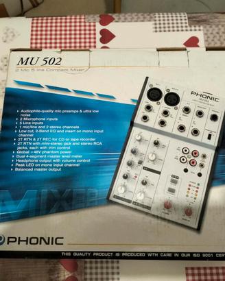 Mixer Phonic MU 502