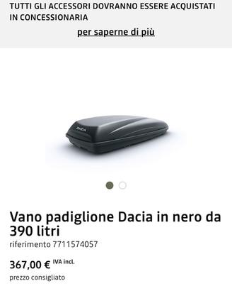 Box da tetto originale Dacia MAI usato
