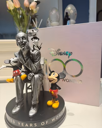 RARA Statua Disney 100 Walt e Mickey + scatola