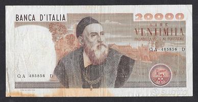 BANCONOTA LIRE VENTIMILA TIZIANO DEL 1975