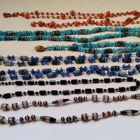 5 collane vintage cristalli e pasta vetro murrine