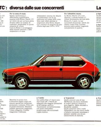 Depliant Fiat Ritmo Abarth 125 TC