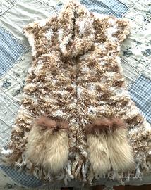 Gilet in lana pelliccia