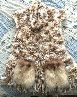 Gilet in lana pelliccia