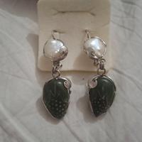 orecchini argento e perle