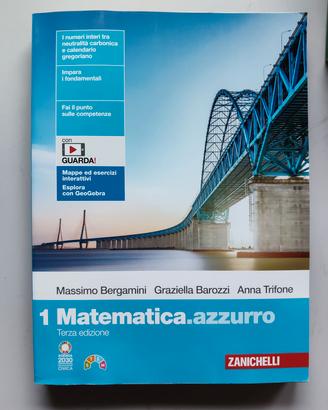 libro scolastico matematica azzurro 1 nuovo 