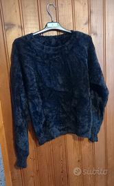 Maglia in ciniglia Tg M nero