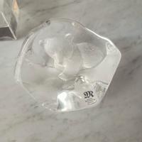 fermacarte in cristallo di piombo pieno 