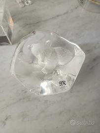 fermacarte in cristallo di piombo pieno 