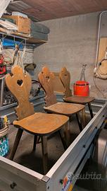 Sedie tirolesi in legno