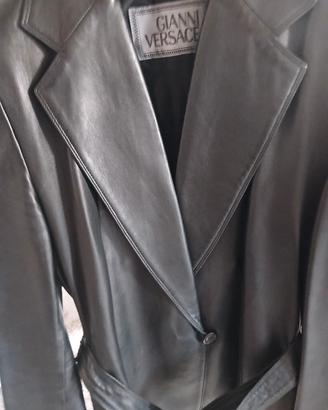 giacca di pelle gianni versace 