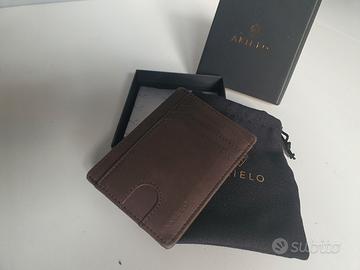 Porta Carte / Portafoglio Slim AKIELO in Pelle Mar