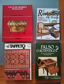 4 libri antiquariato mobili antichi tappeti