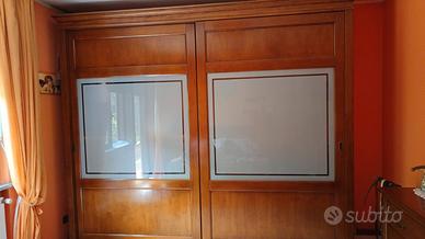 ARMADIO SCORREVOLE LEGNO MASSELLO