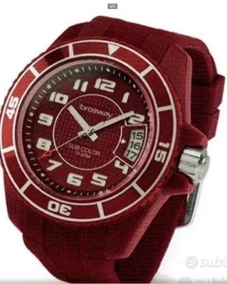Orologio BROSWAY Sub Color rosso da uomo NUOVO