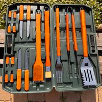 Set barbecue 17 pezzi con valigetta