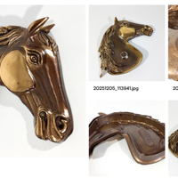 Posacenere vintage in ottone firmato dall'artista