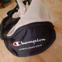 Borsone sportivo di marca Champion grigio e blu