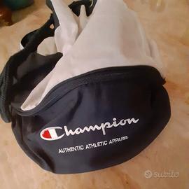 Borsone sportivo di marca Champion grigio e blu