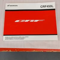 MANUALE OFFICINA CRF450L 2019 NON IN ITALIANO