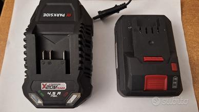 Parkside caricabatteria 20V 4.5A + Batteria Smart