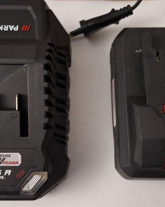Parkside caricabatteria 20V 4.5A + Batteria Smart