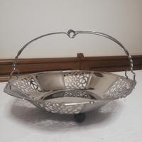 Cestino tavolo vintage acciaio Metallurgica Motta 