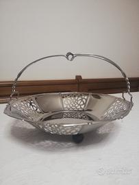 Cestino tavolo vintage acciaio Metallurgica Motta 