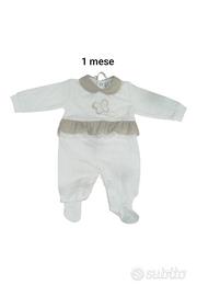 Tutina neonata in jersey pastello Chic 