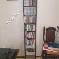 porta dvd cd i  ferro e vetro pezzo unico 