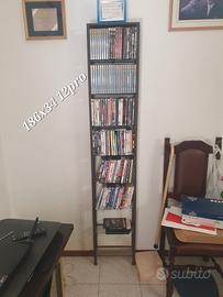 porta dvd cd i  ferro e vetro pezzo unico 