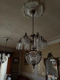 Lampadario antico cristallo