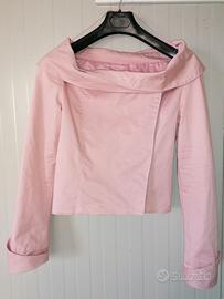 Giacca rosa con scollo a barca taglia L