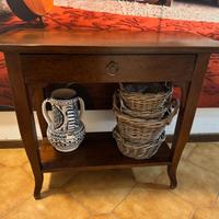 Porta TV Arte Povera in Noce Massello