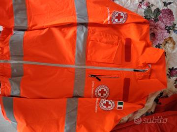 giubbotto arancio croce rossa taglia xl