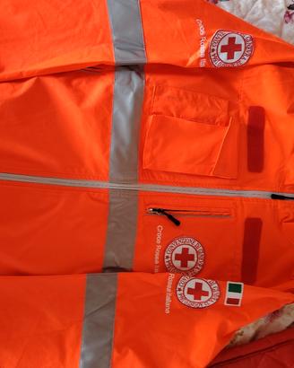 giubbotto arancio croce rossa taglia xl