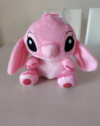 Pupazzo stitch rosa con ventosa nuovo