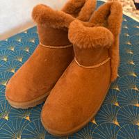 Ciabatte marroni comode e capienti pelose