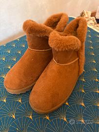 Ciabatte marroni comode e capienti pelose