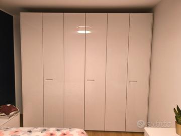 Armadio 6 ante bianco lucido