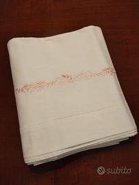 Antico Lenzuolo Matrimoniale Ricamato 