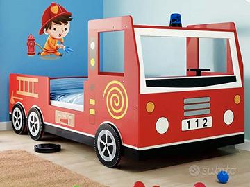 Letto Camion Pompieri compreso di materasso