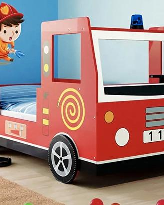 Letto Camion Pompieri compreso di materasso