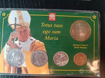 set  medaglia monete papa