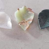 Portasapone/Portaoggetti foglia in marmo